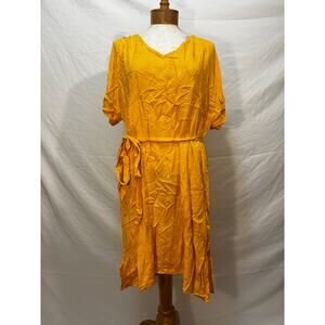Cupshe Yellow V Neck Side Slit Dress New w/ Tags (Large)